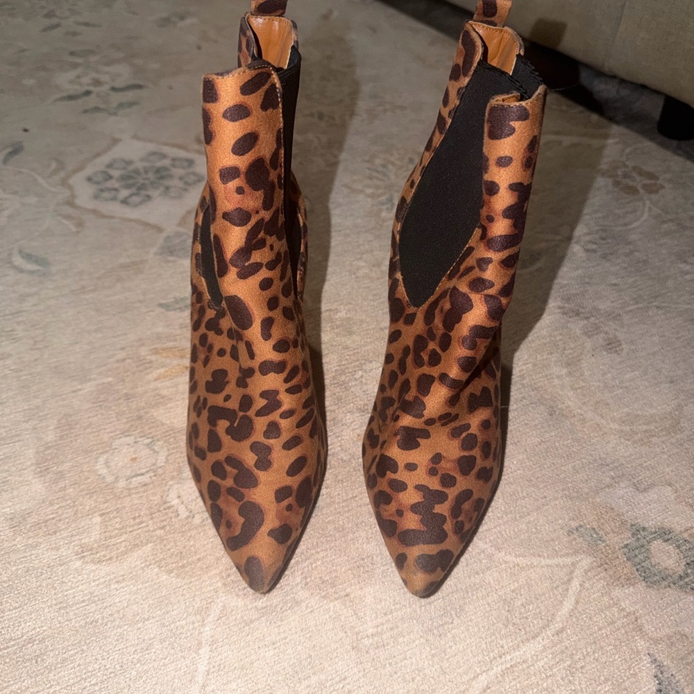 Leopard Print Ankle Boots